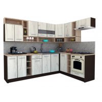 Bucatarie de Colt COSSY NEW 180-260 Dr. Wenge / Decor K001